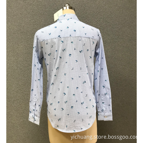 women`s strip print shirt